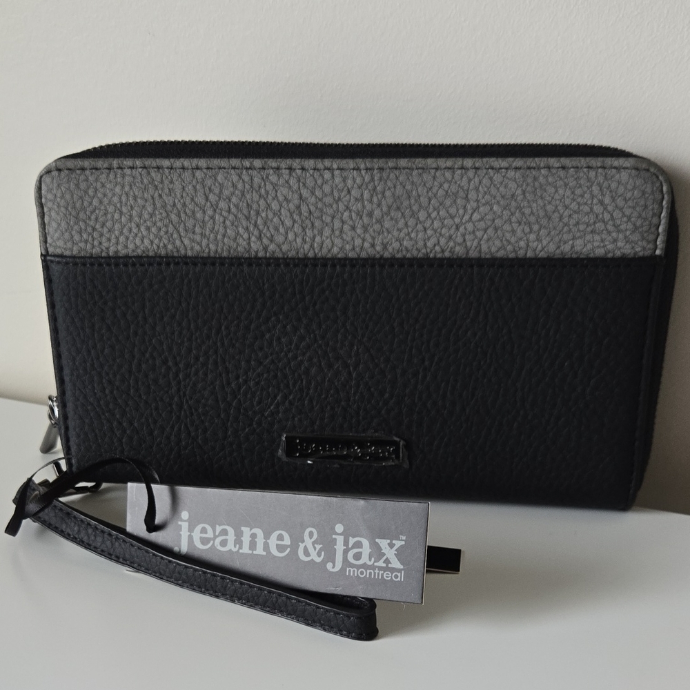 Jeane & Jax Black and Gray Wallet